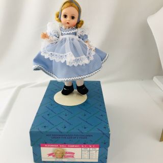 Madame Alexander Alice In Wonderland 8 " Doll 14355 Stand Box