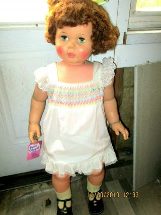 1959 Ideal Penny Playpal 32 " Doll Marked 32 E.  L Auburn Hair Blue Eyes