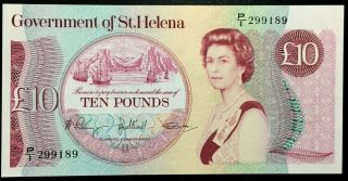 T11 6989 Saint Helena 10 Pounds Nd (1985) Gem Unc Pick 8b