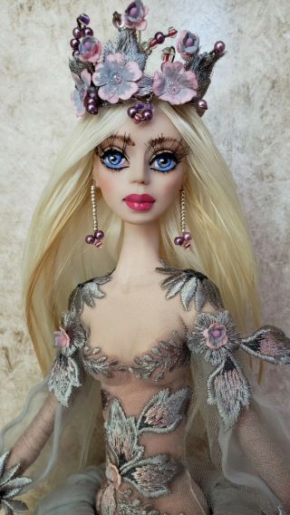 Art Boudoir Doll In Silk Dress Unique Sculpture Interior Design Fashion 17 "