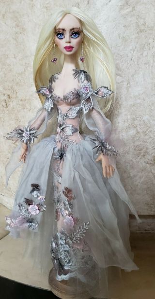 Art Boudoir Doll in silk dress unique Sculpture interior design fashion 17 