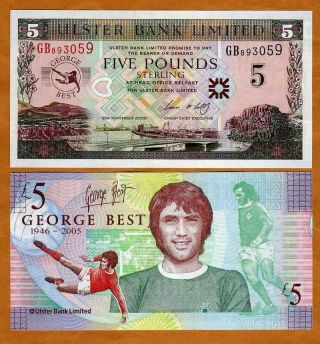 Northern Ireland,  George Best,  5 Pounds,  2006 Pick 339 Unc
