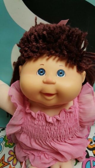 Cabbage Patch Kids Brown Reddish Hair Blue Eyes Doll With Outfit