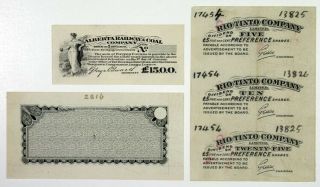 Waterlow & Sons Proof 1890 - 30 Progress Proof Bond Coupons Vf W&s (3 Items)