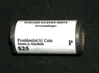 2011 P Phil United States James A.  Garfield Presidential $1 Coins $25 Roll