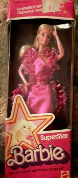 Superstar Barbie Mib 1976 With Great Box -