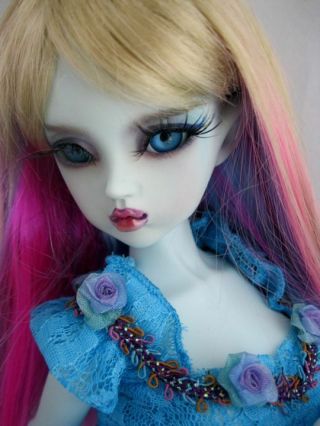 Blue Fairy Ooak Narah Slim Mini Msd Dollfie Bjd Ball Joint Doll Elf