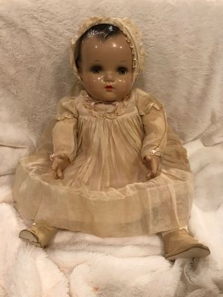Vintage Madame Alexander Little Genius 22 " Doll Sleep Eyes With Tagged Outfit