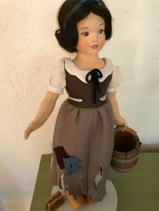 R.  John Wright Snow White 16 " Doll In Rags No Box Shoes Pail Scrub Brush 310
