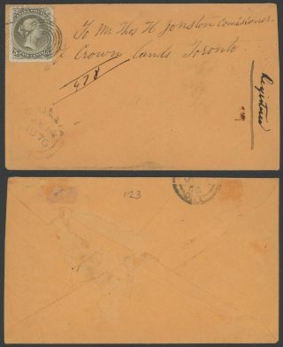 Canada 1876 - Cover To Toronto 28403/5