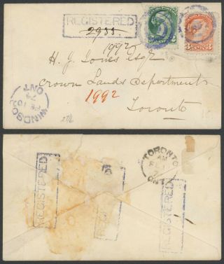 Canada 1874 - Registered Cover To Toronto 28403/12