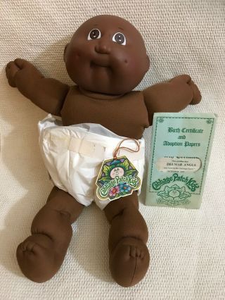 Vintage Rare Cabbage Patch Kid Doll Delmar Angus 1955 With Birth Certificate