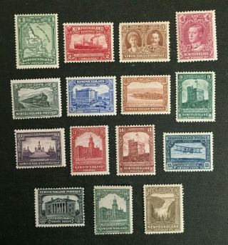 Newfoundland Stamp 145 - 159 Full Set Mh