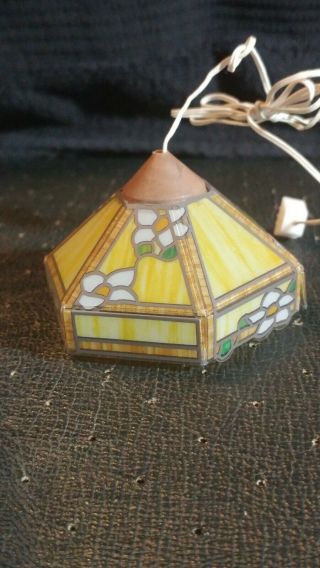 Dollhouse Miniature Bodo Hennig Tiffany Yellow Hanging Lamp