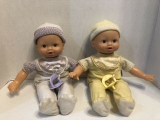 2006 Mattel Fisher Price Little Mommy 12 " Baby Doll Interactive Dolls Set Of 2