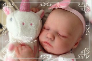 Williams Nursery Reborn Baby Girl Realborn Zuri Sleeping Newborn Painted Hair