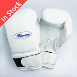 Winning Boxing Gloves Ms - 500 - B Hook - And - Loop Pro Type 14 Oz White (made In Japan)