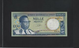 Congo Democratic Republic 1000 Francs 1961 P - 8 Vf,  Belgium Zaire