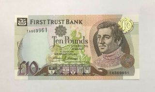 Ireland - Northern - 10 Pounds - First Trust Bank - 1998 - Pick 136a,  Unc.
