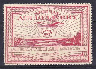 Canada,  Airmail Label,  Laurentide Air Service