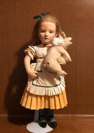 R.  John Wright " The Nursery Alice " Doll W/ Baby Pig - Alice In Wonderland