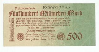 Germany Reichsbanknote 500 Billion Mark Berlin 1923