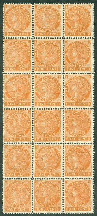 Sg 34 Prince Edward Islands 1872.  1 Cent Orange.  A Pristine Unmounted.