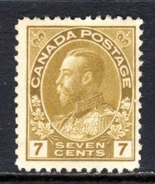 Canada Kgv 1911 - 22 7c Straw Sg206b Lm/mint