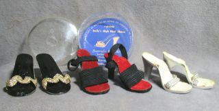 Vintage Doll Accessories - High Heel Shoes For Medium Size Fashion Dolls