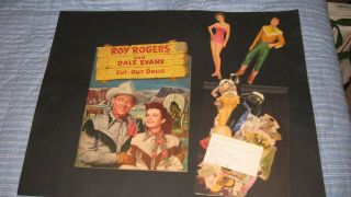 1950 Roy Rogers And Dale Evans Cut - Out Dolls Paper Dolls