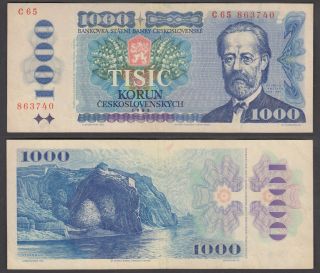 Czechoslovakia 1000 Korun 1985 (vf, ) Banknote Km 98
