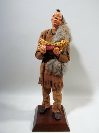 Vtg Simpich Character Dolls Thanksgiving Series Squanto Indian Man Figure