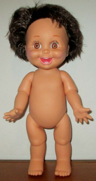 Galoob Baby Face Doll So Happy Heidi 3 Brown Hair Light Brown Eyes Nude