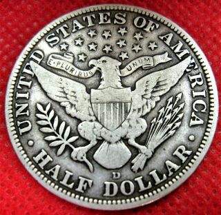 1915 - D Barber Silver Half Dollar - F - Vf - Full Liberty - Below Greysheet Bid