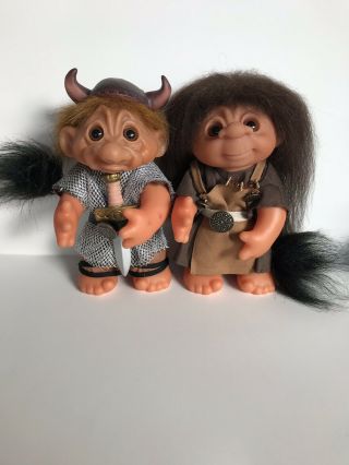 Dam Viking Troll Pair With Tails Old People Big Nose Male