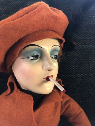 Antique Anita Smoker Boudoir Doll 27 Inches Tall
