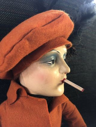Antique Anita Smoker Boudoir Doll 27 Inches Tall 3