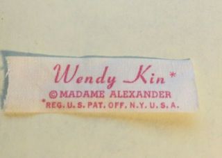 Vintage 1960 ' s Madame Alexander Wendy Kins 430 Dress,  Box 3 DAY 3