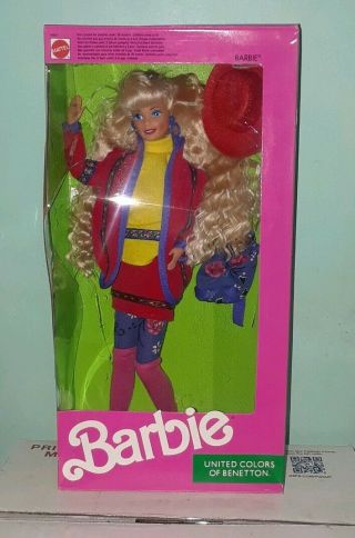 1990 Vintage Barbie United Colors Of Benetton Doll.  Some Box Damage.