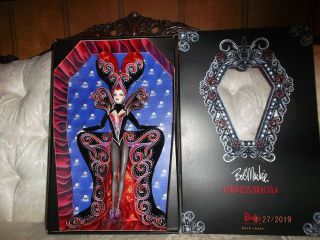 2011 Bob Mackie Countess Dracula Barbie Gold Label Nrfb Rare