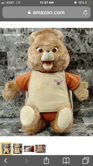 Teddy Ruxpin Vintage 1985 Talking Animated Bear In Suit