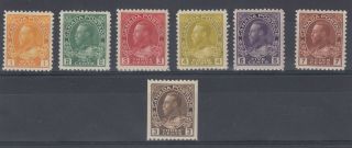Canada Kgv 1918/25 Set Of 7 Values To 7c Mlh J68