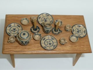 Jane Graber 17 Piece Dinner Wear Pottery Miniature Igma Artisan,  Signed 
