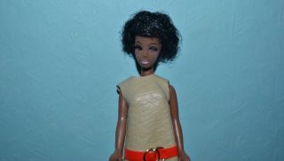 Vintage 1970 ' s Topper Dawn Doll Dale in Beige Dress with Belt 3