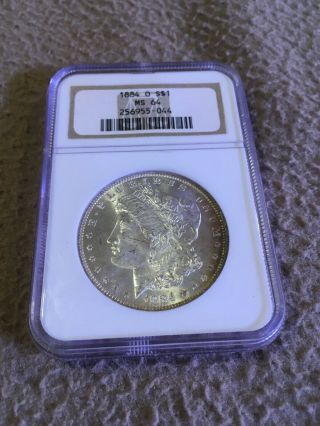 Morgan Silver Dollar 1884 - O Ngc Ms64