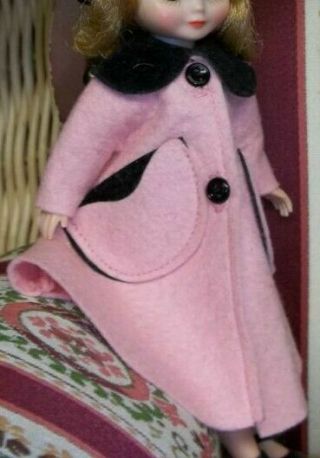 American Character Betsy Mccall Pink Felt Coat 1950 