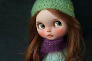 Ooak Custom Blythe Doll - Iris - Base Doll Velvet Minuet (sbl)