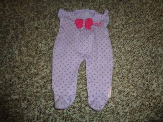 American Girl Bitty Baby Purple Floral Sleeper Outfit