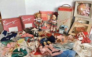 1950’s 2 Ginger 8” Dolls/book / Ginger Case /tagged Outfits/accessories/ Boxes