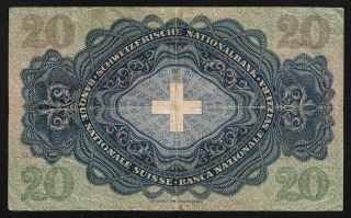 20 Francs from Switzerland 1930 M13 2